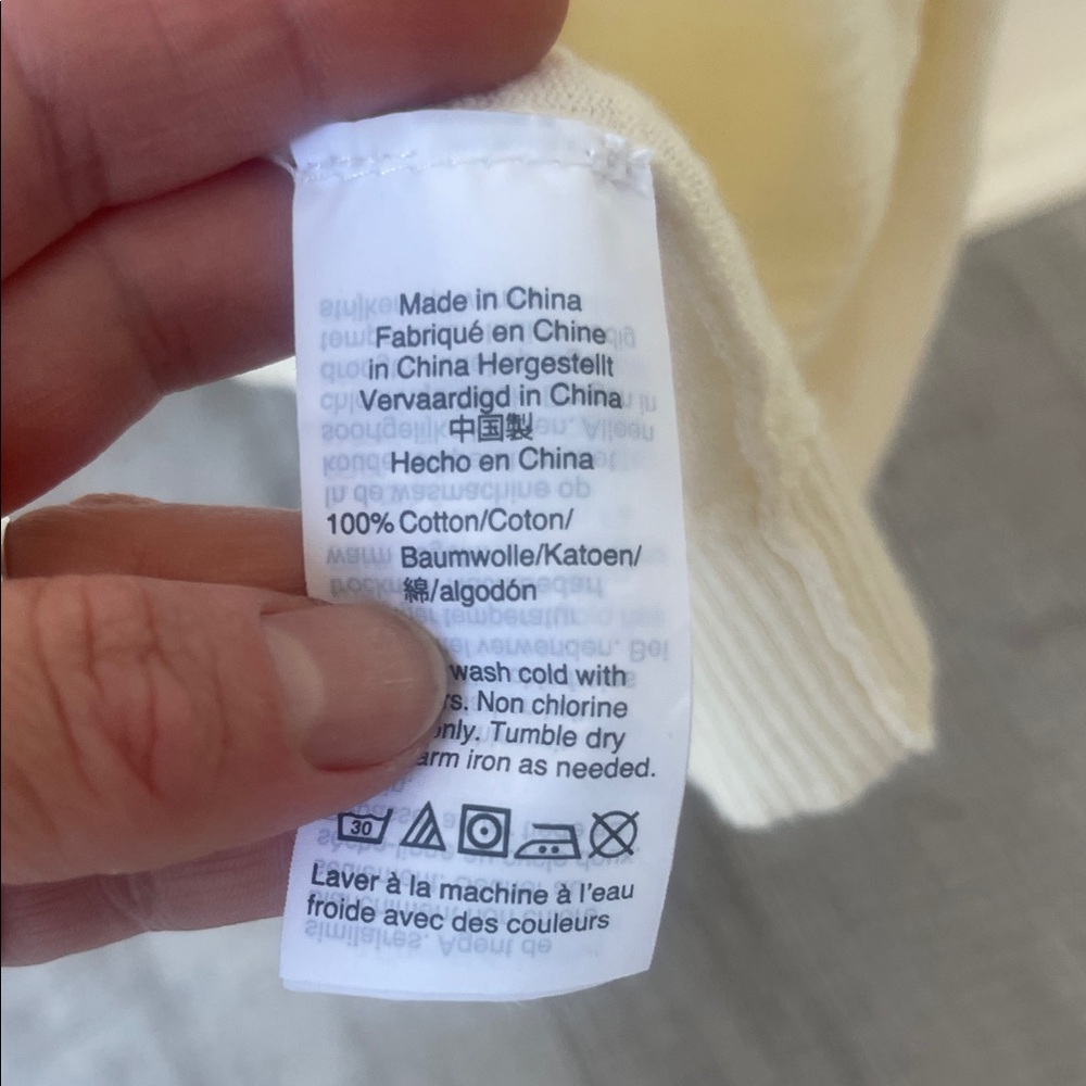 J. Crew Factory Light Cream Open Cardigan, XXS. - Picture 5 of 10